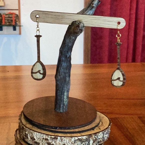 Koa Earrings - Picture 2 of 3